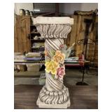 Vintage Capodimonte pedestal column for plant or