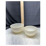 Fire King milk glass mixing bowls set of 2
