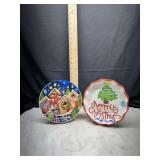 Set of 2 Christmas decorative plates