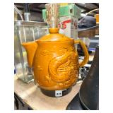 Ceramic Electric Herbal Medicine Pot with Relief Dragon Design