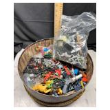 Assorted plastic toy figures and accessories lot