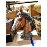 Bay Horse Head Bust Sculpture Figurine