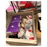 Wooden Crate Containing Libbey Glassware Boxes, Glassware, and Assorted Bottled Beverages