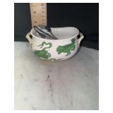 Wedgwood Chinese tigers bone china dish with miniature spoons