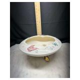 hull art pottery footed planter, candle holders and vases with butterflies