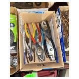 Assorted Hand Pliers and Cutters Lot in Cardboard Box