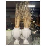Pair of pottery urns