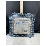 Cross stitch quote throw pillow