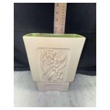 Red wing pottery lily of the valley vase has chip