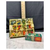 Trim-a-tree wooden vintage Christmas ornaments 2 sets
