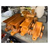 Vintage hand crafted wooden train