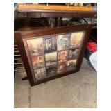 Vintage HOMCO B Mitchell 12 panel windowpane picture game harvest scene in rustic frame- sought after cottage core