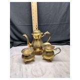 Brass tea set 3pcs