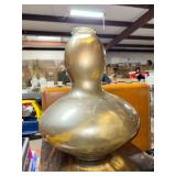 Gourd-Shaped Iridescent Glass Decorative Vessel