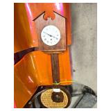 Wooden Wall Clock with Pendulum and Roman Numeral Dial
