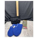 Assorted winter accessories and pouch