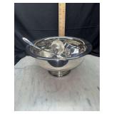 Oneida Silver plated punchbowl with cups and ladle