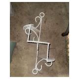 Small white metal wall shelf