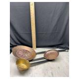 Copper wall hanging kitchen utensils 3pc
