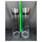 Pair of water carafes