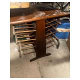 Vintage magazine rack side table