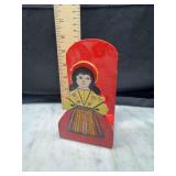 Vintage folk art napkin holder