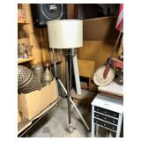 Floor Lamp with Metal Base and Fabric Shade