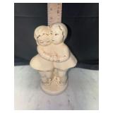 Pottery girl and boy planter