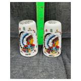 Native American chief salt and pepper shakers