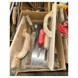 Assorted Concrete Trowels and Wooden Floats