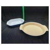 Le Creuset blue baking dish and other casserole