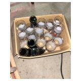 Lot of Soda Glasses and Glass Bottles