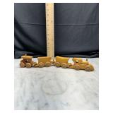 Wooden toy train set