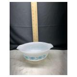 Glasbake blue thistle mixing bowl
