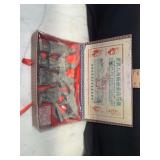 Vintage Chinese terracotta clay army warriors and horse set in orginal box
