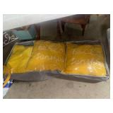 Gold throw pillows