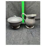 Wilton pewter cream and sugar