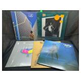 Lot of 5 Rock Vinyl LP Records Including Yes, Rainbow, and Toto