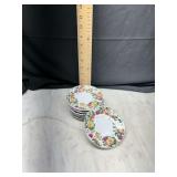 bone china rose dessert plates