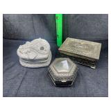3 trinket boxes