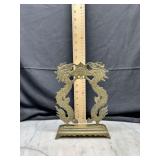 Brass chinese Double Dragon stand for bell