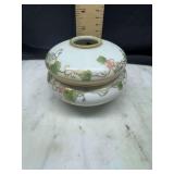 Floral hand painted nippon hair receiver