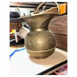 Brass 5 Cent Cigars Advertising Spittoon