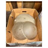 Assorted Frosted Glass Ceiling Light Shades Lot of Three