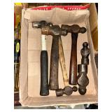 Assorted Ball Peen Hammers and Hammer Heads Lot