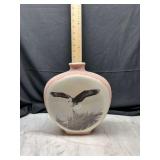 Ceramic bald eagle vase