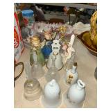 Collection of assorted decorative bells and figurines 13pcs