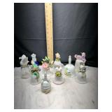 set of 10 porcelain decorative bells