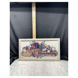 Laurie Krugaden framed floral and basket print