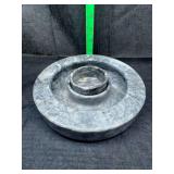 Marble ashtray has some chips